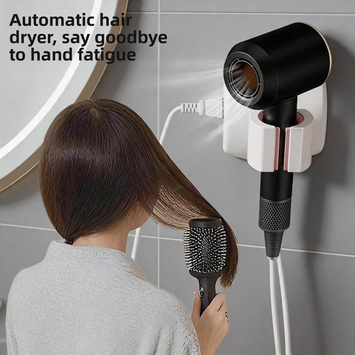 Automatic Rotating Hair Dryer Holder