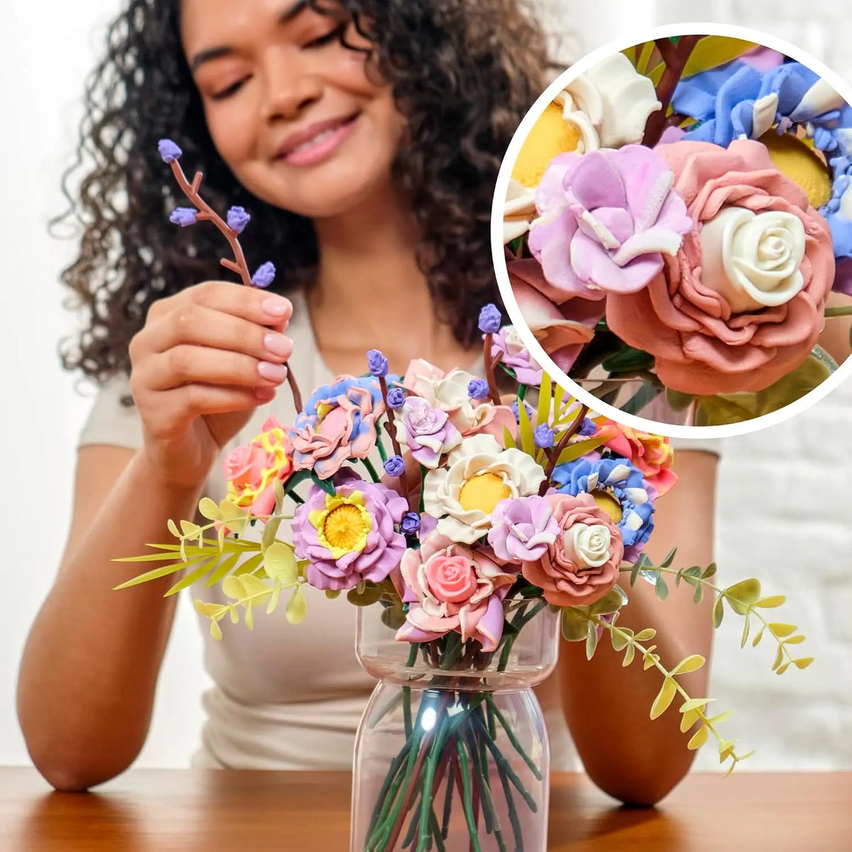 Blooms by Play-Doh Meadow Bouquet Kit Floral Craft for Adults & Teens