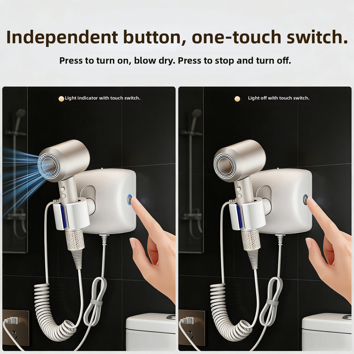 Automatic Rotating Hair Dryer Holder