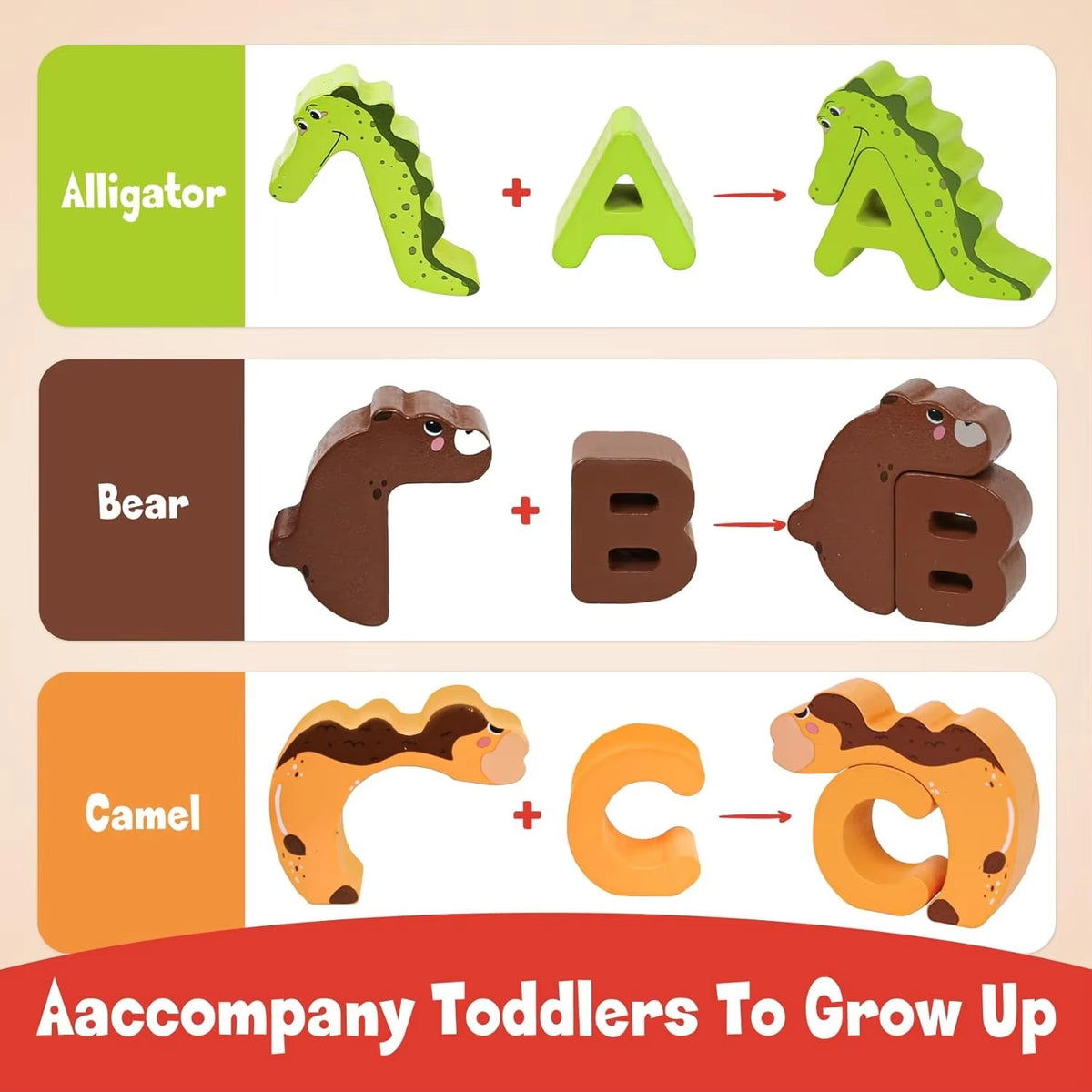 Alphabet Animal Wooden Puzzle