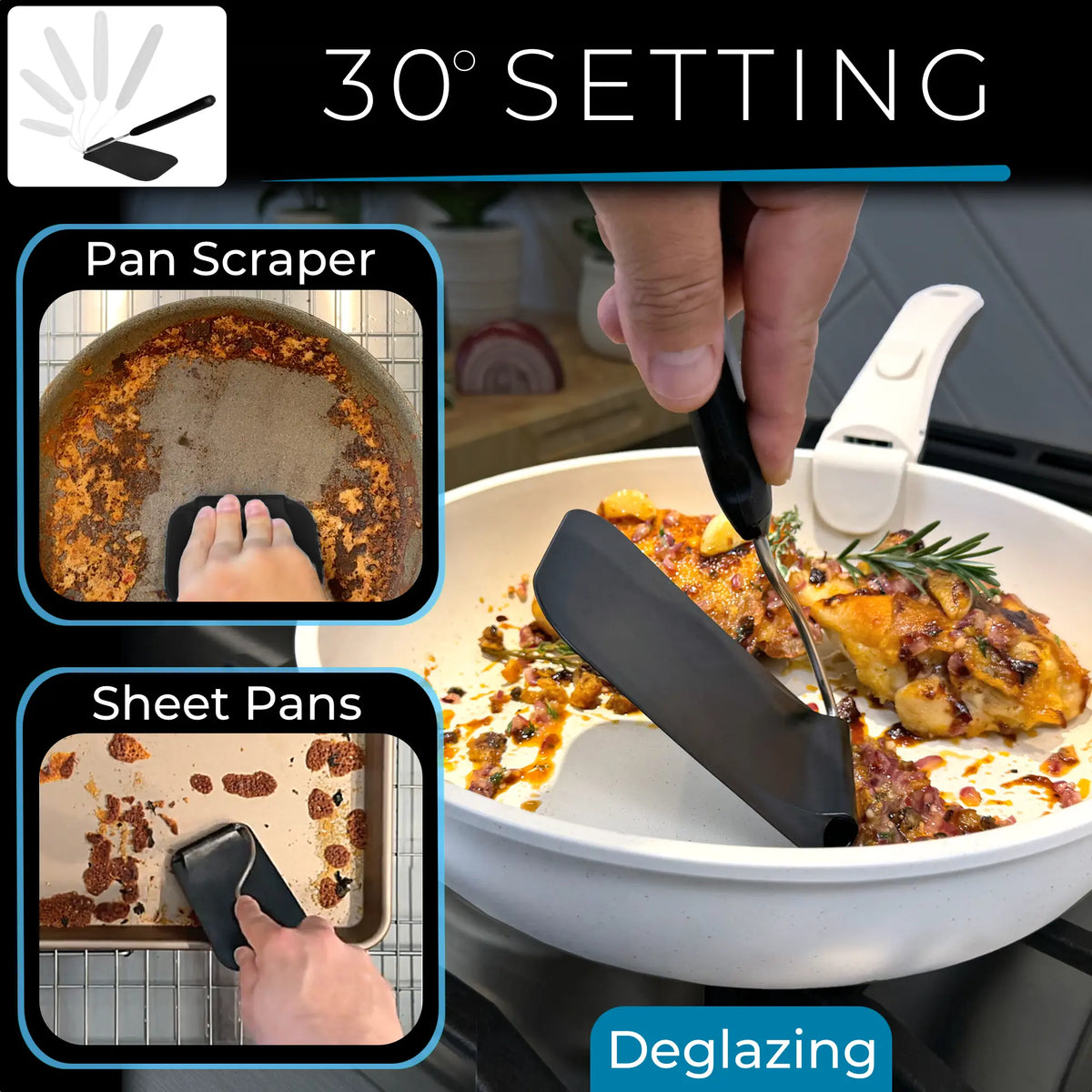 Adaptchula™ Adjustable Angles Spatula, PPSU