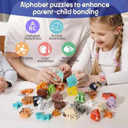 Alphabet Animal Wooden Puzzle