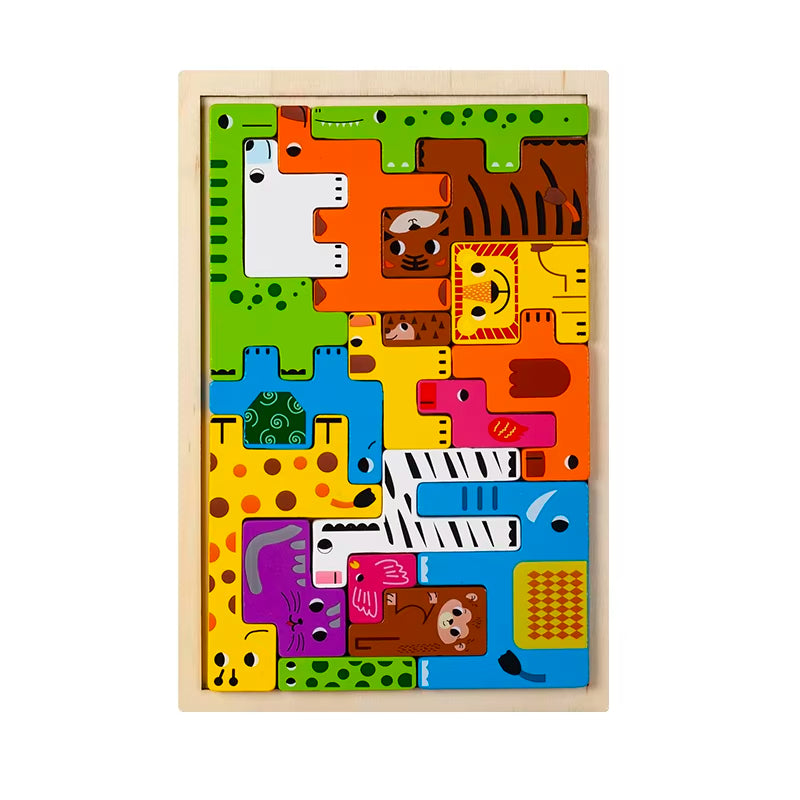 Montessori Wooden Puzzle Set