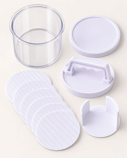 Burger Press Set | Eight Even Patties, Stacked and Ready to Grill