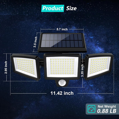 ⏰Limited Stock 60% OFF Solar Lights Outdoor - 210 LED 2500LM Waterproof Motion Sensor Security Lights with Wireless Remote