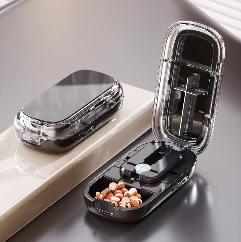 💊 Portable Pill Cutter｜Clean & Accurate Medicine Splitter