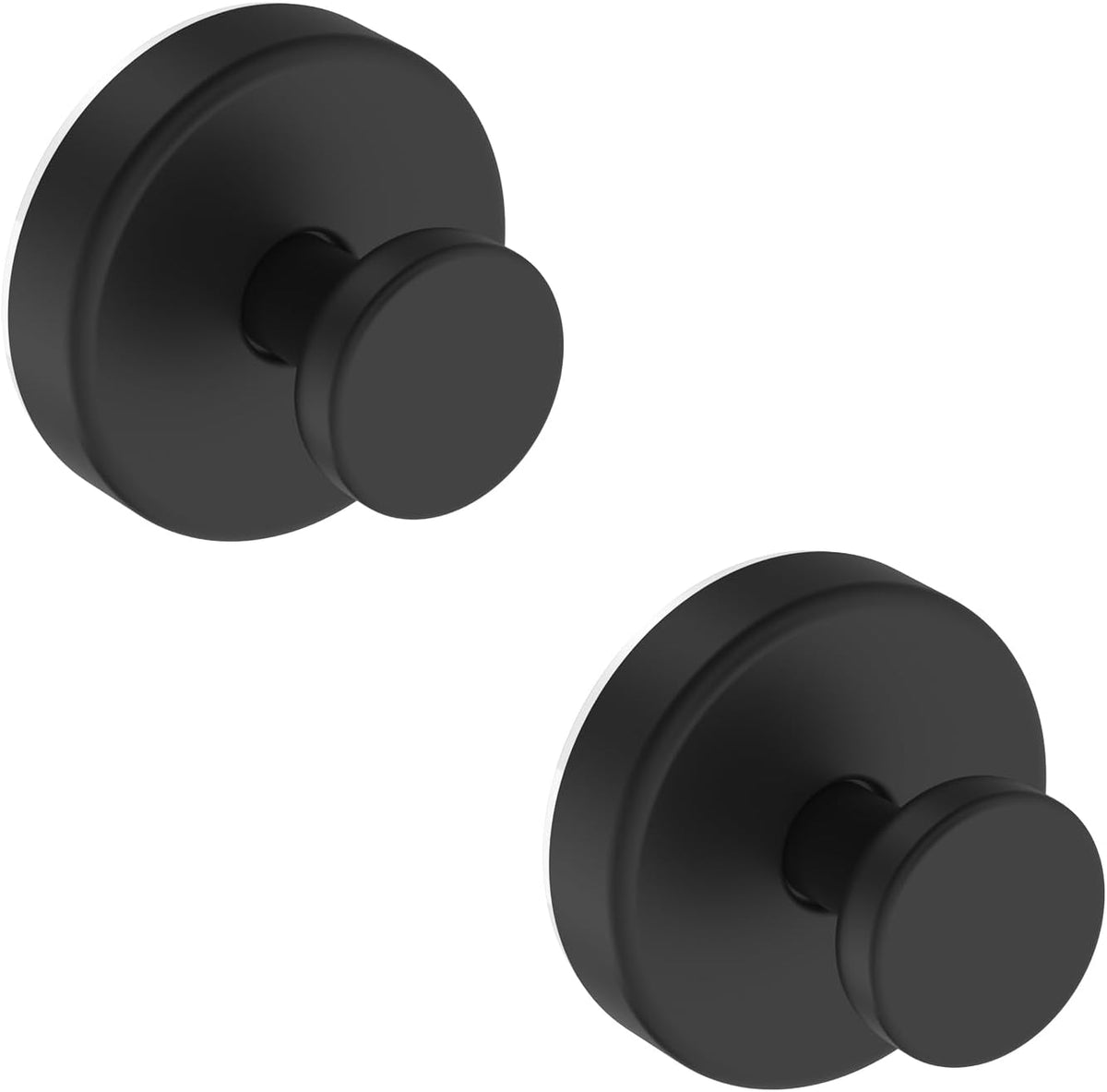 Bntuk Suction Cup Hooks for Shower, Detachable Towel Hooks for Bathroom Window Glass Door Wall, Bathrobe Loofah Hook for Hanging – 2 Pack, Black