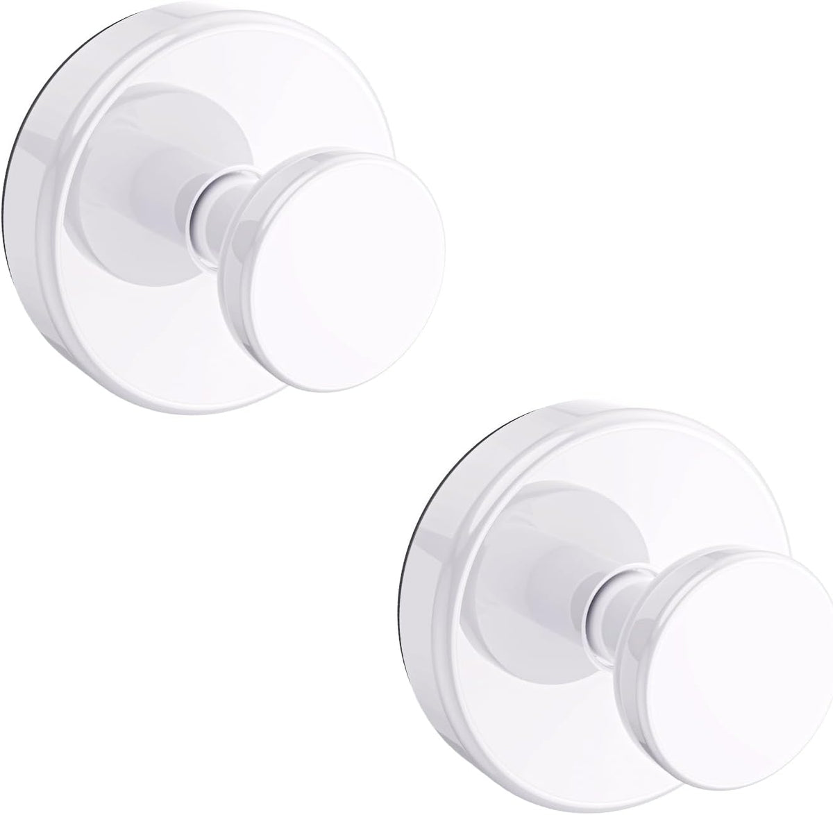 Bntuk Suction Cup Hooks for Shower, Detachable Towel Hooks for Bathroom Window Glass Door Wall, Bathrobe Loofah Hook for Hanging – 2 Pack, Black