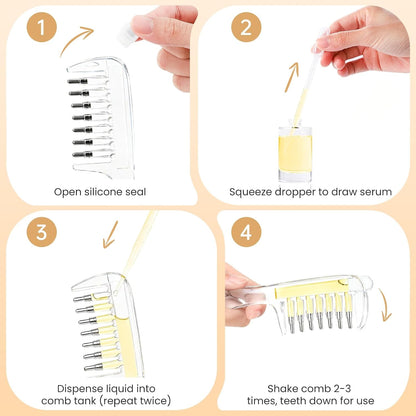 Scalp Oil Applicator Comb for Minoxidil, Serums Liquid Quick Root Delivery