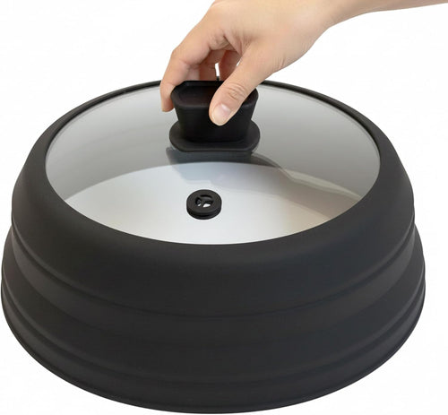 Microwave Splatter Cover for Food Collapsible Cover with Handle