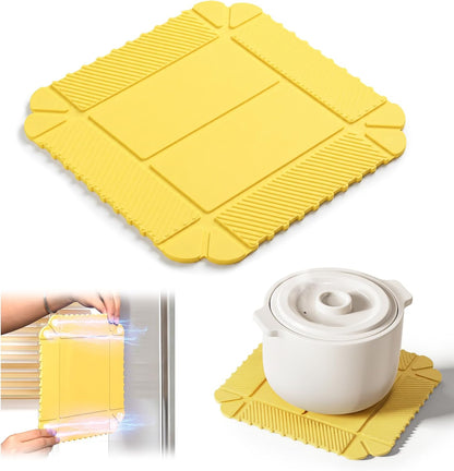Magnetic Silicone Trivet & Pot Holder, Kitchen Heat Resistant Mat