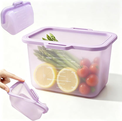Reusable Silicone Food Storage Bags, Magnetic Seal, 50oz