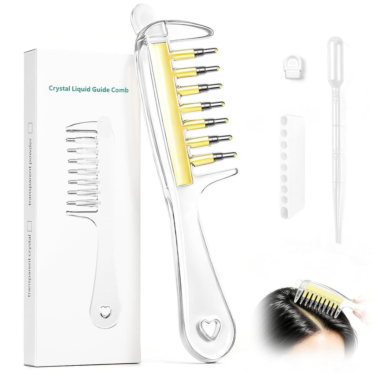 Scalp Oil Applicator Comb for Minoxidil, Serums Liquid Quick Root Delivery