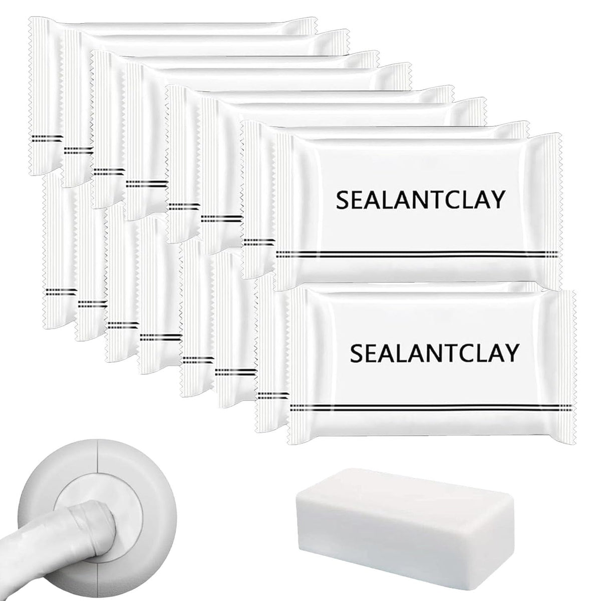 Repair Sealing Clay, Waterproof Sealant Mastic, Sealant Mud,Cement Crack Filler, Wall Hole/Air Conditioning Hole Waterproof Seal Putty(20pcs)
