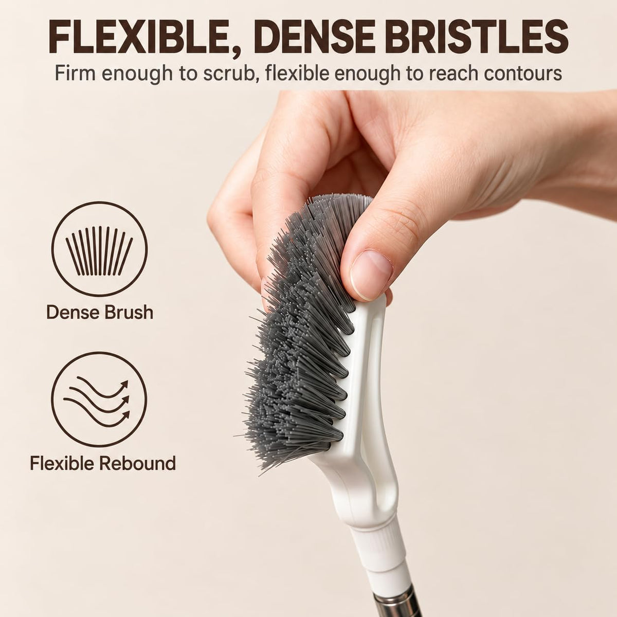 2PCS Telescoping Mini Magic Cleaning Brushes for Bathroom Crevices