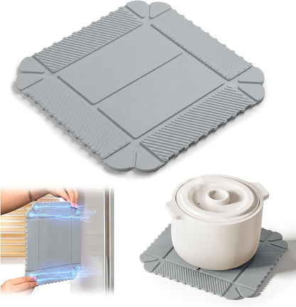 Magnetic Silicone Trivet & Pot Holder, Kitchen Heat Resistant Mat