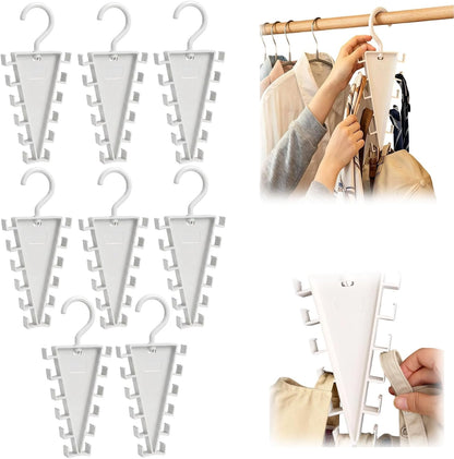V Shaped Double-Sided Closet Organizer Hanger, 12 Hook Rotating Hanger，4PCS