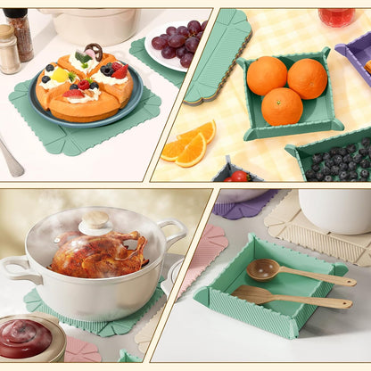 Magnetic Silicone Trivet & Pot Holder, Kitchen Heat Resistant Mat