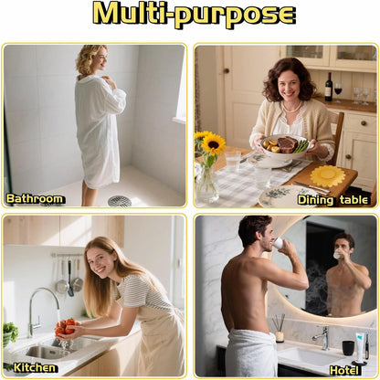 Sunflower Silicone Drain Cover,2-Pack Hair Catcher for Shower Tub Sink