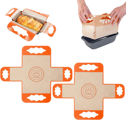 2 Pcs Silicone Bread Loaf Pan Liners, Reusable Food-Grade Silicone Bread Baking Mat, Non-Stick & Heat Resistant Loaf Pan Lifters, Sourdough Sling with 4 Handles, Fits 9x5" or 1.5Lb Loaf Pans