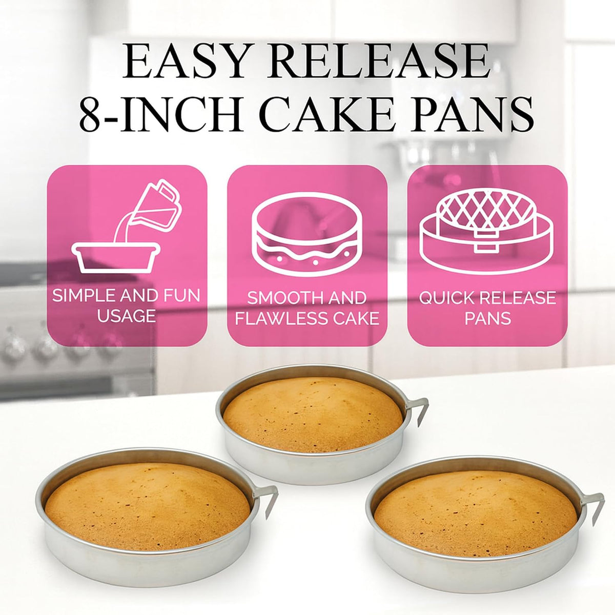 Aunt Shannon's Kitchen 8 Inch Round Cake Pans