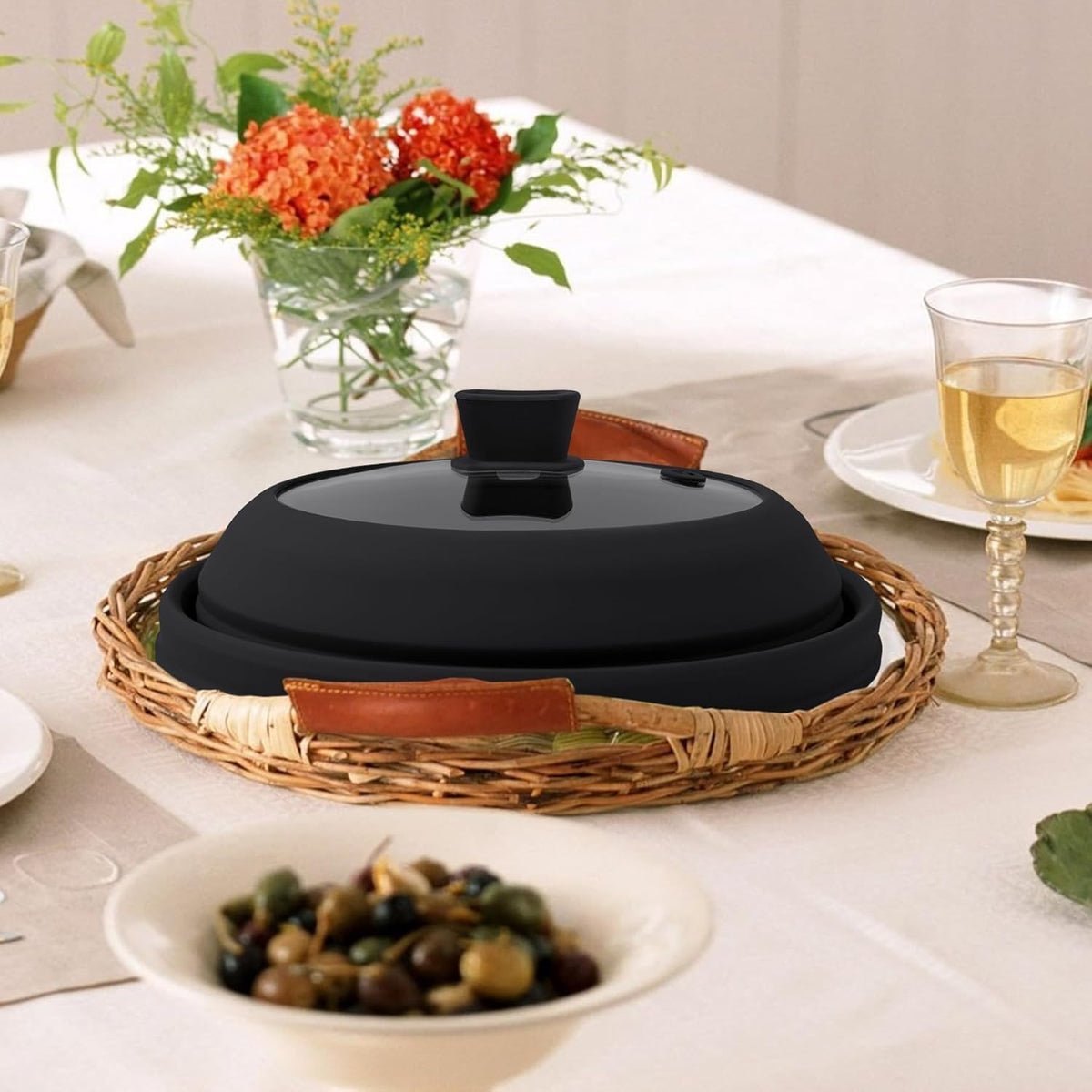 Microwave Splatter Cover for Food Collapsible Cover with Handle