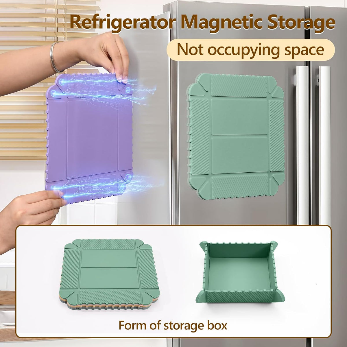 Magnetic Silicone Trivet & Pot Holder, Kitchen Heat Resistant Mat