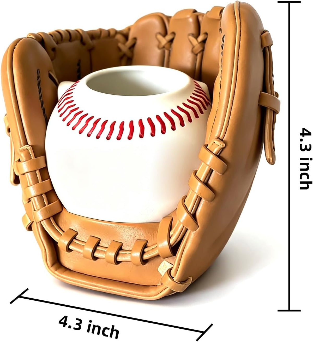 Spherical Flower Pot - Decorative Baseball Plant Pot