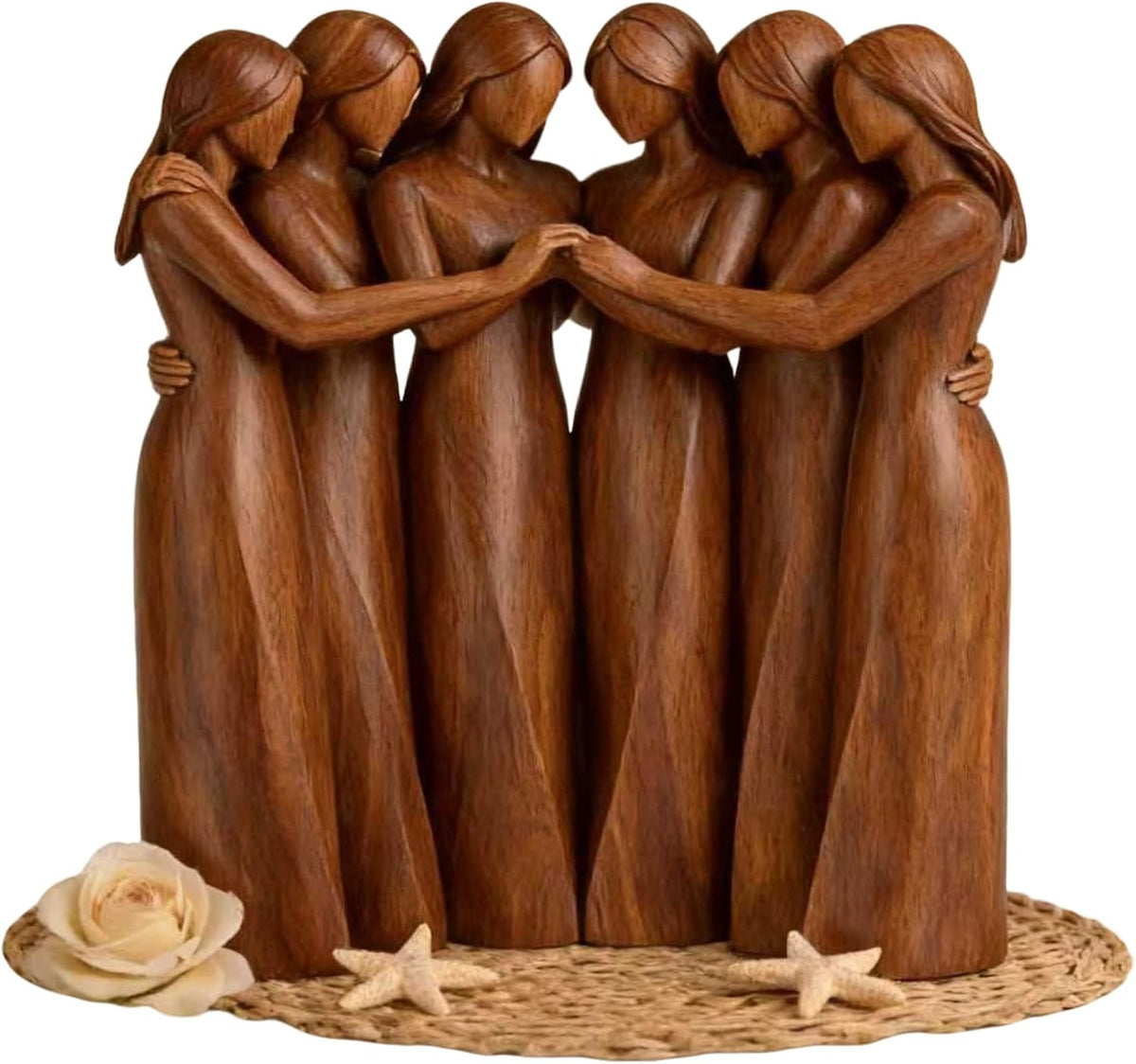 Sisters Friendship Resin Figurine Set - Meaningful Gift for Women, Unique Handcrafted Birthday Decor for Best Friend, Desk, Bedside, Office, Living Room, Shelf Display (4)