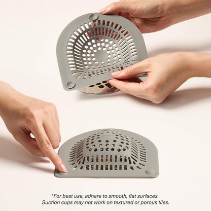 Kitsch Shower Drain Hair Catcher - Sink Drain Strainer - Grey