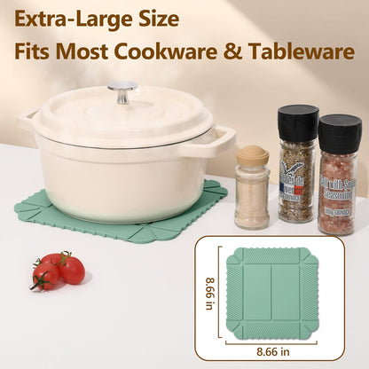 Magnetic Silicone Trivet & Pot Holder, Kitchen Heat Resistant Mat