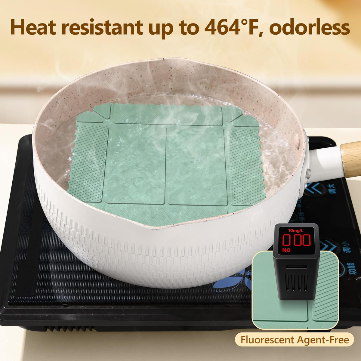 Magnetic Silicone Trivet & Pot Holder, Kitchen Heat Resistant Mat