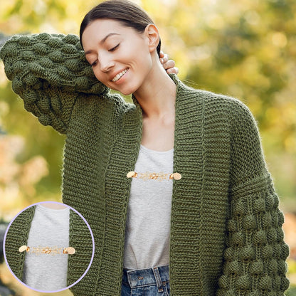 4pcs Pearl Dress Clips 4 Style Back Cinch Clips Set Vintage Sweater Pearl Brooch Dress Shirt Ties for Women Sweater Cardigan