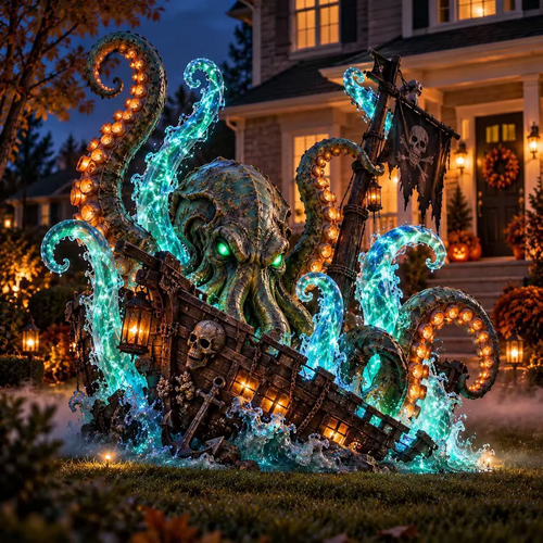 💀🔥 Glowing Grim Reaper – Spooky Halloween Decoration