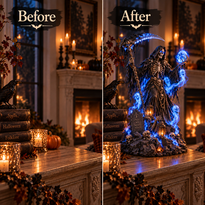 💀🔥 Glowing Grim Reaper – Spooky Halloween Decoration