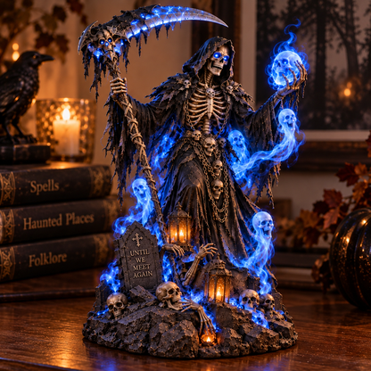 💀🔥 Glowing Grim Reaper – Spooky Halloween Decoration