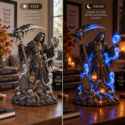 💀🔥 Glowing Grim Reaper – Spooky Halloween Decoration