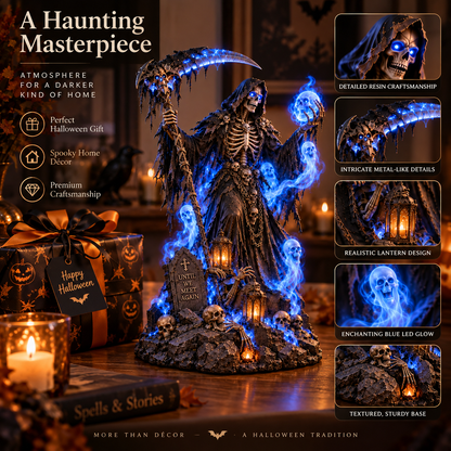 💀🔥 Glowing Grim Reaper – Spooky Halloween Decoration