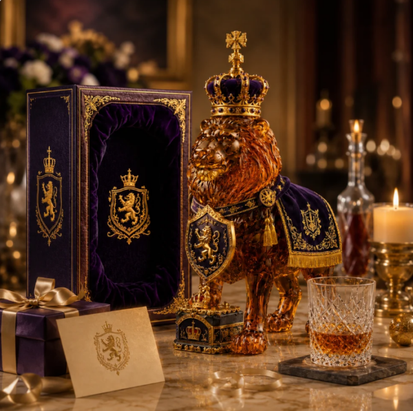 Crown Royal 87th Anniversary Royal Lion Whiskey Bottle