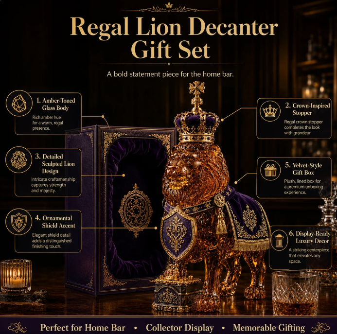Crown Royal 87th Anniversary Royal Lion Whiskey Bottle