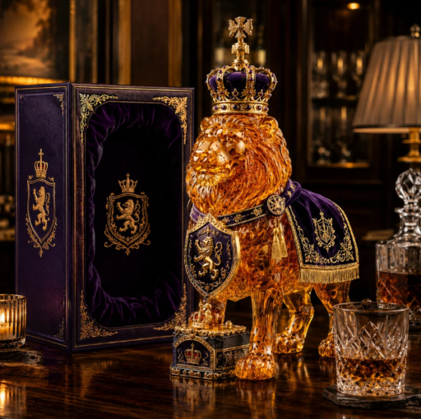 Crown Royal 87th Anniversary Royal Lion Whiskey Bottle