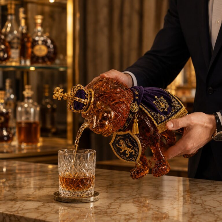 Crown Royal 87th Anniversary Royal Lion Whiskey Bottle