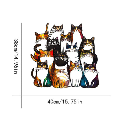 Cut-out colorful cat