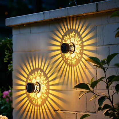 65K+ SOLD!✨Solar Mandala Wall Light | Outdoor Garden Fence Projector Lamp 🪐🌌