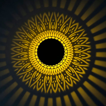 65K+ SOLD!✨Solar Mandala Wall Light | Outdoor Garden Fence Projector Lamp 🪐🌌