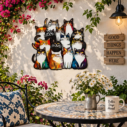 Cut-out colorful cat