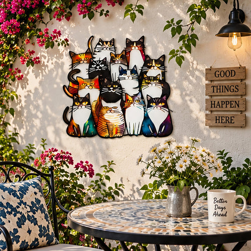 Cut-out colorful cat