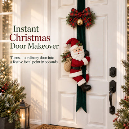 Vintage Christmas Ribbon Door Hanger