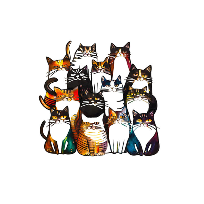 Cut-out colorful cat