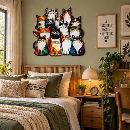 Cut-out colorful cat